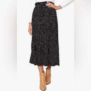 High-Waisted Polka Dot Skirt - sz Large
